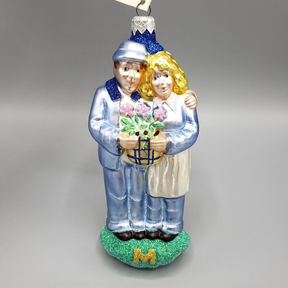 Patricia Breen GROWING IN LOVE Blown Glass Ornament 1998 Milaegers Garden 6-1/2"